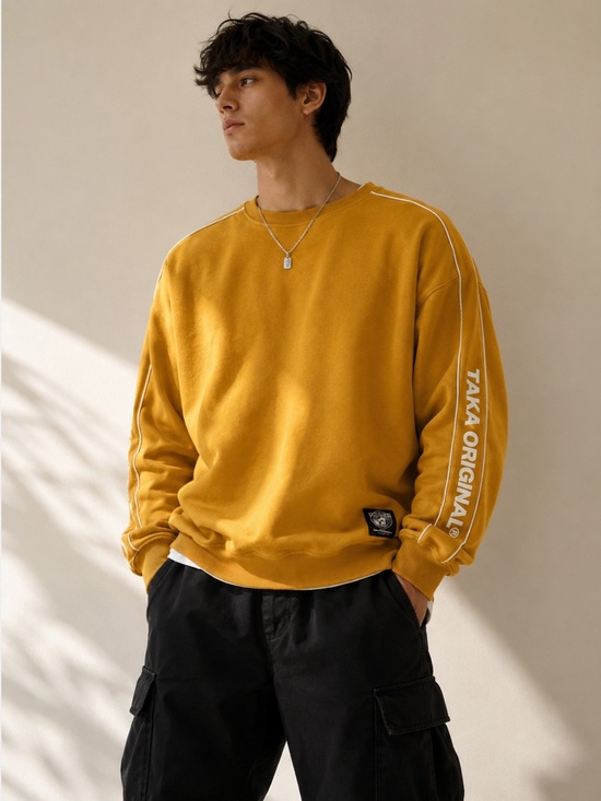 Taka Original Other - TAKA Original Men's Sweatshirt XL Mustard Yellow Boxy Oversized Streetwear